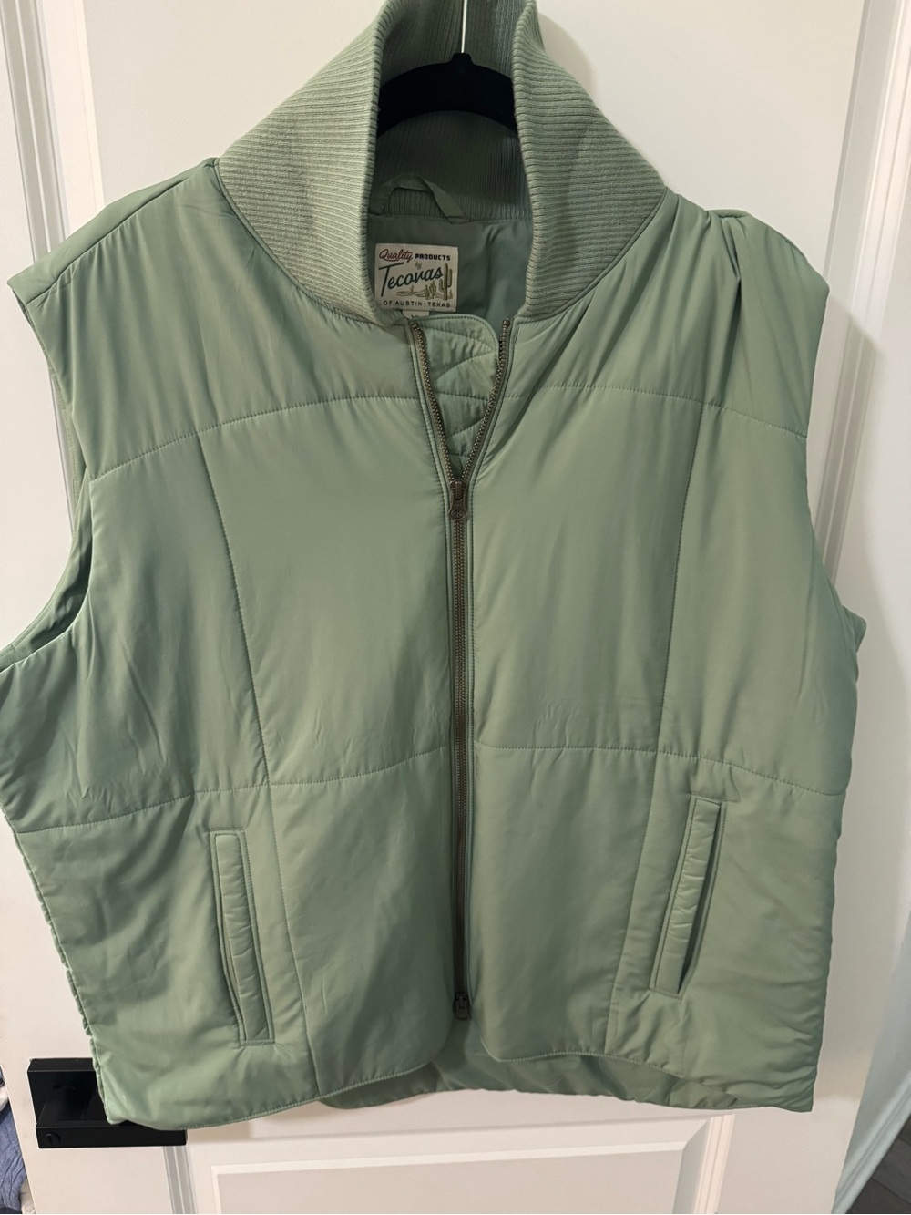 Tecovas Light Sage Quilted Puffer Vest